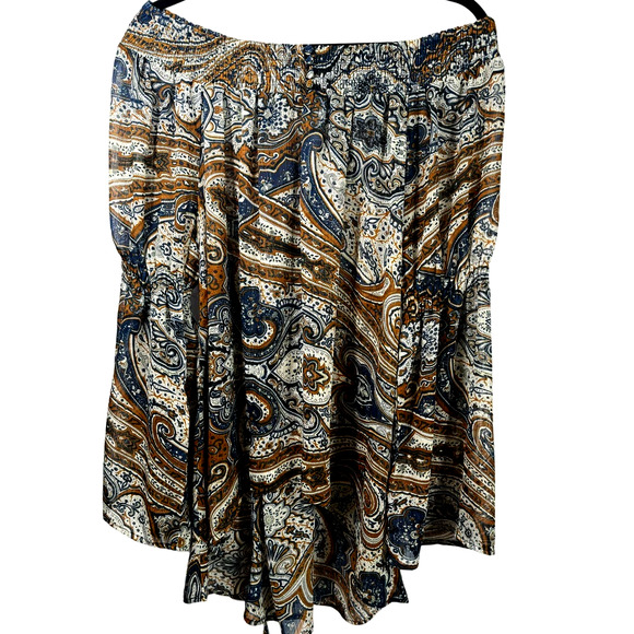 Anthropologie Blu Pepper Off Shoulder Boho Smock Flounse Cowgirl Blouse Women M - Picture 1 of 12